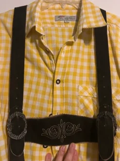 Tracht, Lederhose (48) & Hemd (41/42), Lekra CL, Echtleder