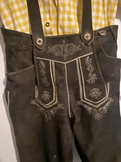 Tracht, Lederhose (48) & Hemd (41/42), Lekra CL, Echtleder