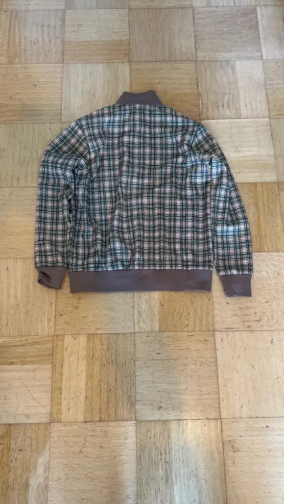 Trainingsjacke braun kariert