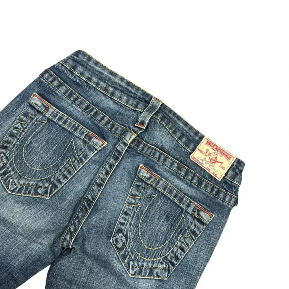 True Religion flared/bootcut low waist women designer jeans(w28)