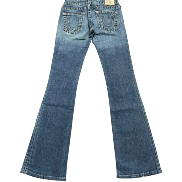 True Religion flared/bootcut low waist women designer jeans(w28)
