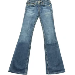 True Religion flared/bootcut low waist women designer jeans(w28)