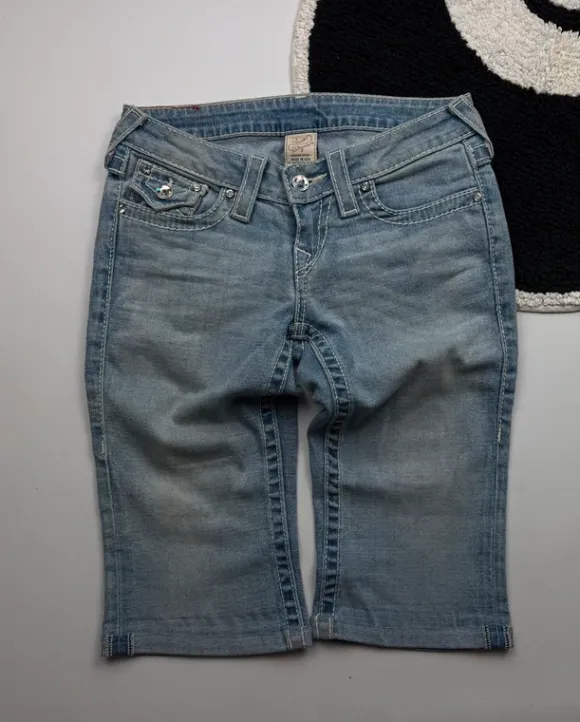 True Religion Wide Shorts Chief Keef Type Jeans Gute Zustand Y2K Streetwear
