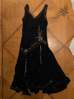 True vintage 20s 20er kleid pailetten S M durchsichtig