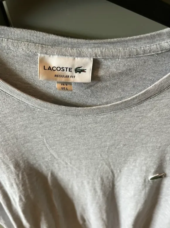 Tshirt Lacoste grijs maat L