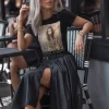 T-shirt mit Print in schwarz od. Weis