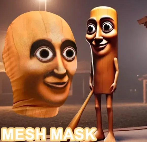 Tung Tung Tung Sahur Maske Gesicht Trend Brainrot