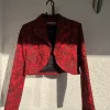 Tweed-Anzug rot/ schwarz gr. 38