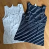 Umstandstops Stilltops H&M Mama Gr. M 2 Stück Weiß blau gestreift
