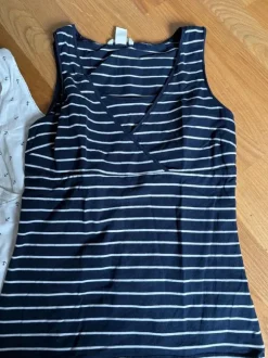 Umstandstops Stilltops H&M Mama Gr. M 2 Stück Weiß blau gestreift