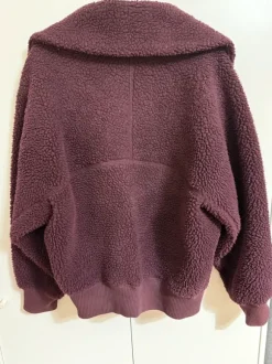 Uniqlo U Teddy Jacket - Burgundy / Wine Red