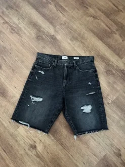 used look Jeansshorts / Jorts dunkelgrau