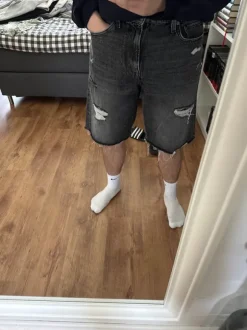 used look Jeansshorts / Jorts dunkelgrau