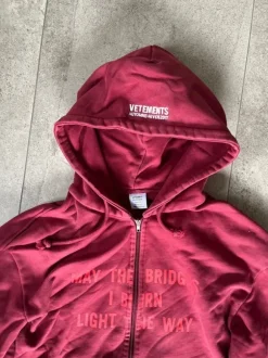 Vetements may the bridges i burn hoodie