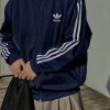 Vintage Adidas Strickjacke / Jacke - Gr. S - Dunkelblau - Y2K - Pashastyle - Neu