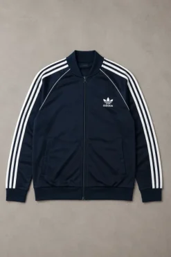 Vintage Adidas Strickjacke / Jacke - Gr. S - Dunkelblau - Y2K - Pashastyle - Neu