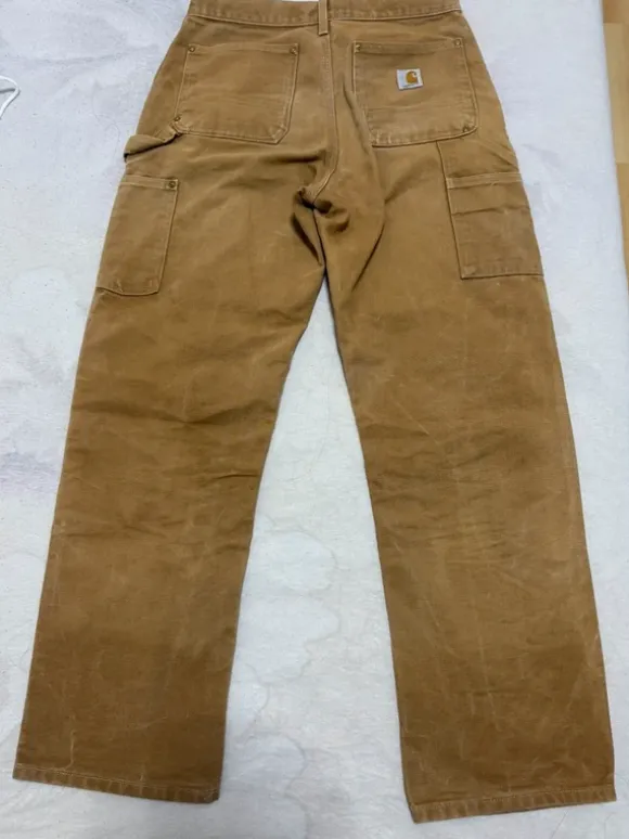 Vintage Carhartt Double Knee B01 BRN Pants Faded