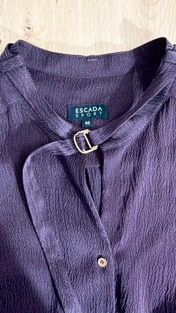 Vintage Escada Sport Bluse Tunika 100% Seide lila