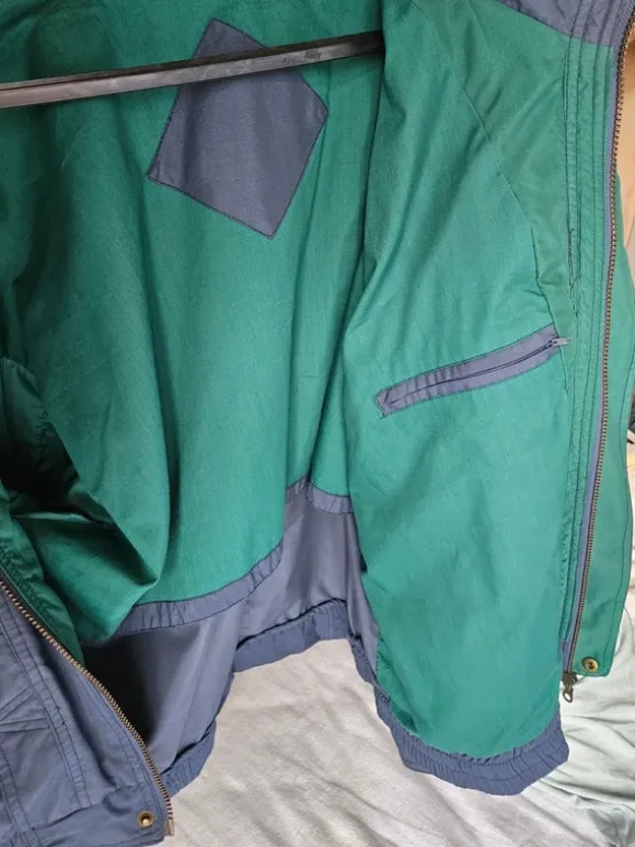 Vintage Herrenjacke Blau/Grün – Gr. 50