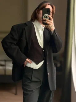 Vintage Hugo Boss blazer / coat (wool & cashmere)