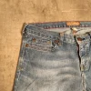 Vintage Japanese Printed Jeans | Low Waist ; Flared | Miss Me; True Religion Style | L | Blau