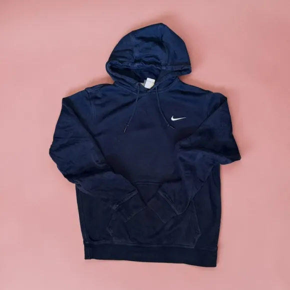 Vintage Nike Hoodie Navy | Dunkelblau weißer Swoosh | Unisex | Gr. M