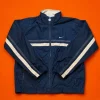 Vintage Nike Windbreaker Jacket Navy Blue Y2K 2000s Track Jacket S
