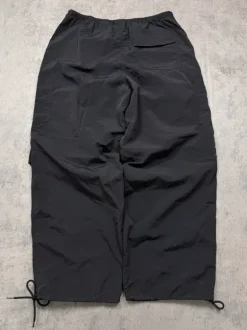 Vintage oversized nylon baggy wide leg black outdoor sport parachute pants