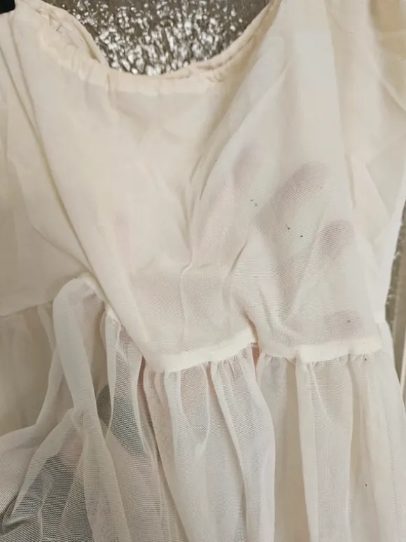 Vintage Petticoat / Unterrock – Cremeweiß – Stufen-Design
