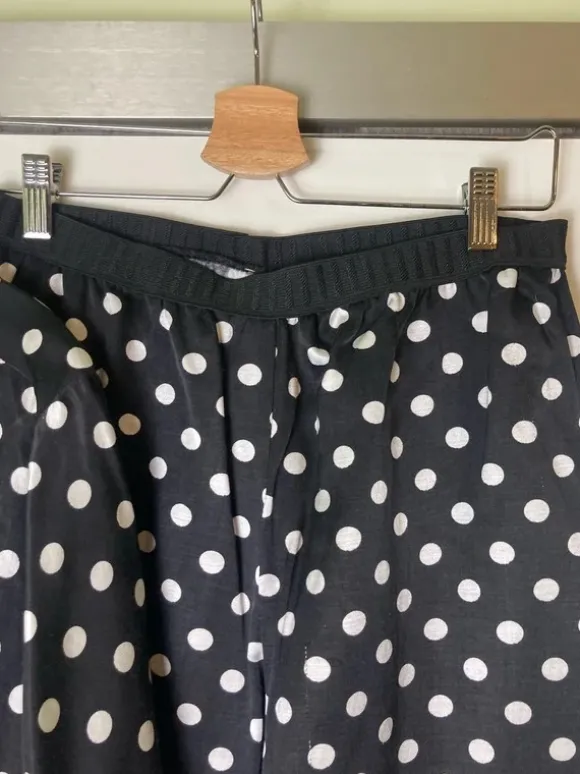 Vintage Polkadot black and white Set pants and shirt
