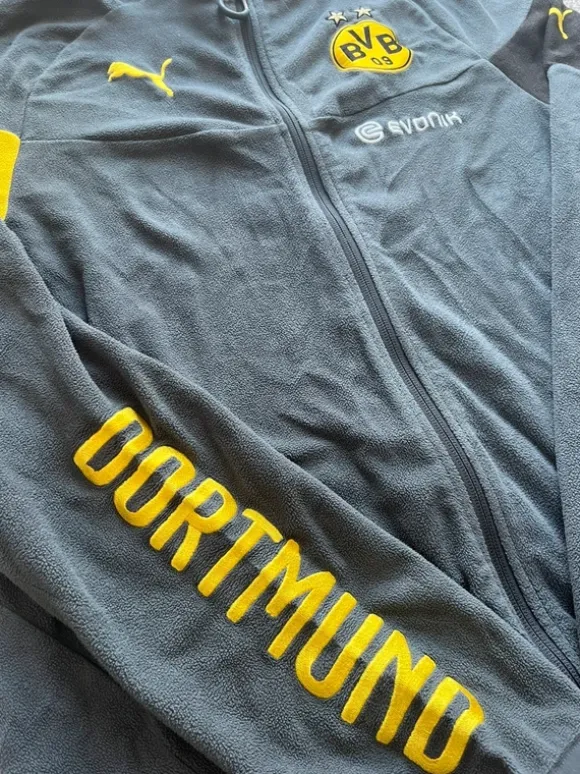 Vintage Puma BVB Dortmund Fleece Jacke | Größe L