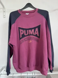 Vintage Puma Sweater/Pullover M dunkelrot/dunkelblau