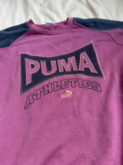 Vintage Puma Sweater/Pullover M dunkelrot/dunkelblau