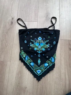 Vintage Schwimmoberteil in Schwarz aus den 2000er