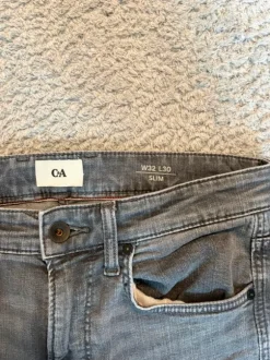 Vintage Straight Leg Jeans Slim C&A W32 L30 Y2K 2000s 90s