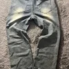Washed flared jeans