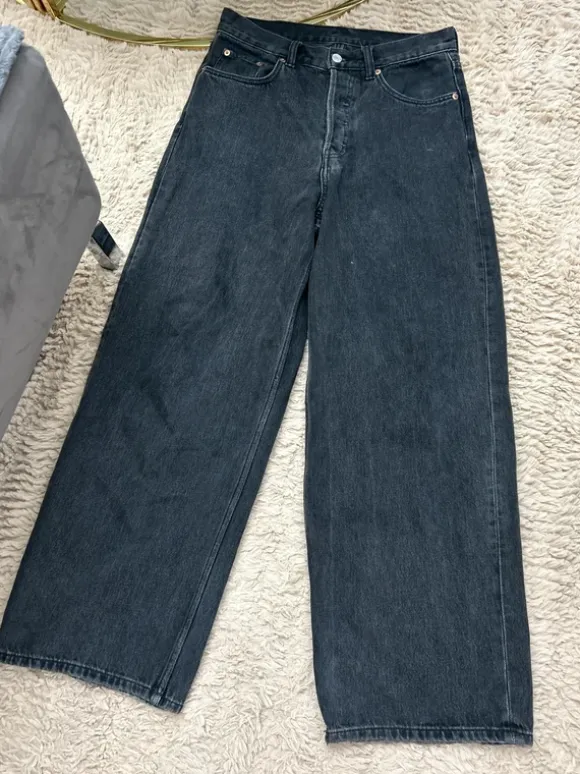 Weekday coole Astro Loose Baggy Jeans unisex schwarz - W27 L30