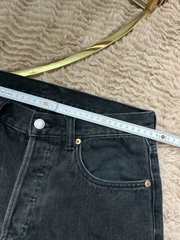 Weekday coole Astro Loose Baggy Jeans unisex schwarz - W27 L30