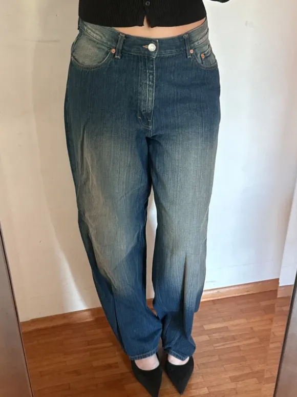 Weekday Rail Mid Loose Jeans mit Waschung W 30
