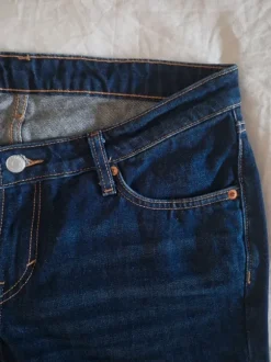 Weekday Vintage Y2K Mid Waist Bootcut Damen Jeans Gr. M blau