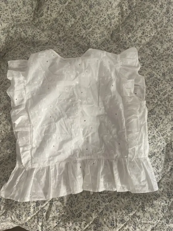 Weiße kurzärmelige Bluse von Pigalle in M