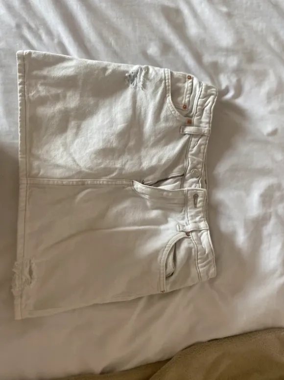weißer jeansrock