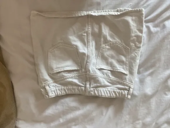weißer jeansrock