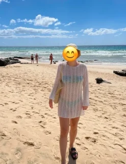 Weißes Strandkleid