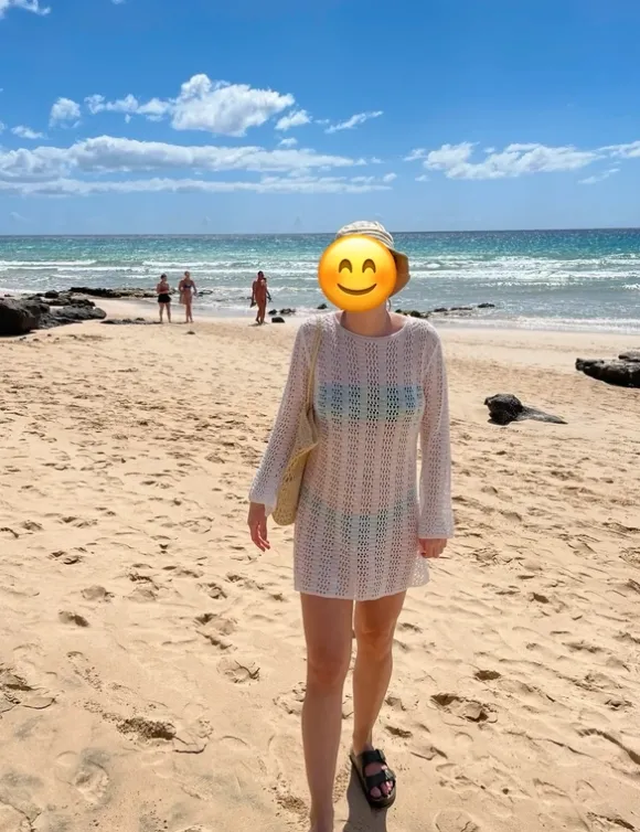 Weißes Strandkleid