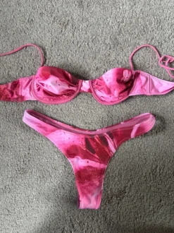 White Fox Bikini Pink S