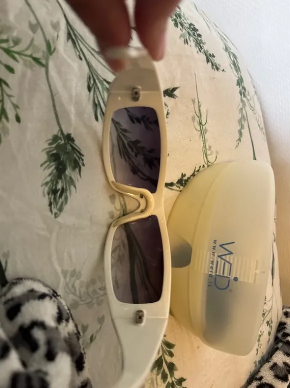 White sunglasses/ sportglasses