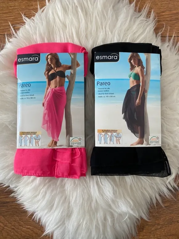 2x Esmara Pareo -NEU in OVP- Pink, schwarz Wickelrock Lidl