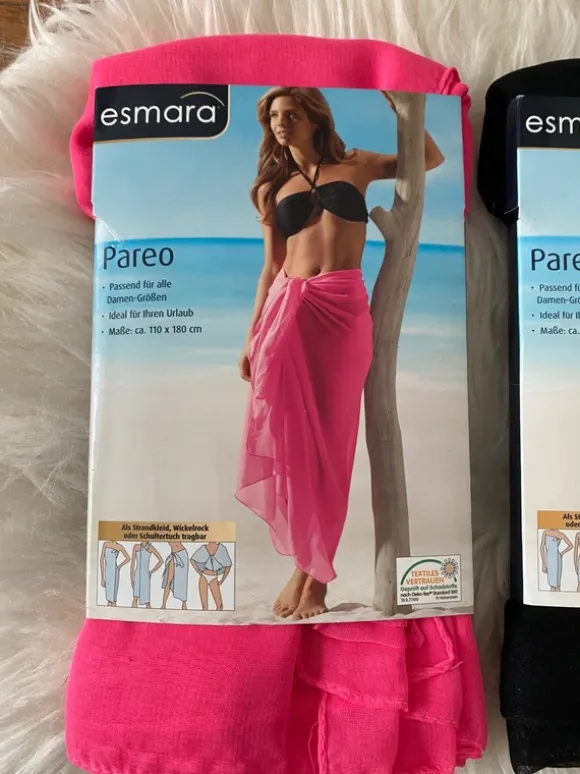 2x Esmara Pareo -NEU in OVP- Pink, schwarz Wickelrock Lidl
