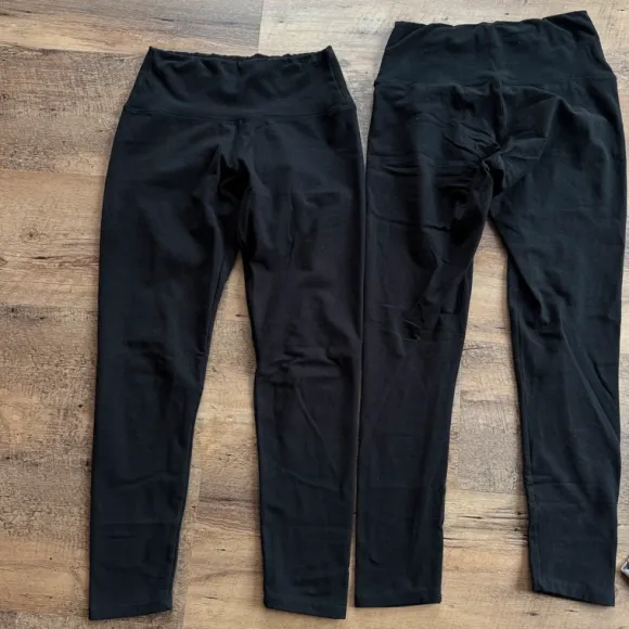 2x high waist Leggings etwas dicker Größe M